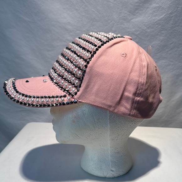 Pink Rhinestone Embellished Cap - Picture 4 of 10